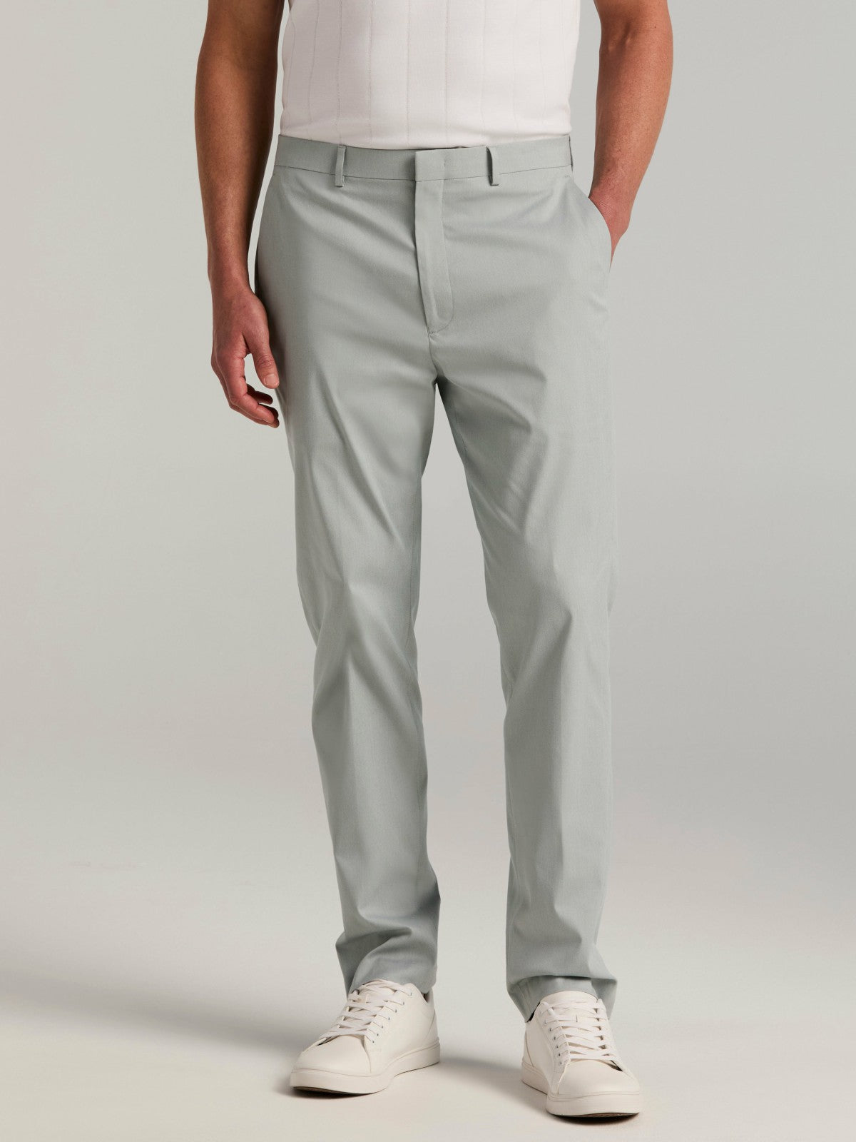 Perry Ellis Slim Fit Stretch Flat Front Dress Pant