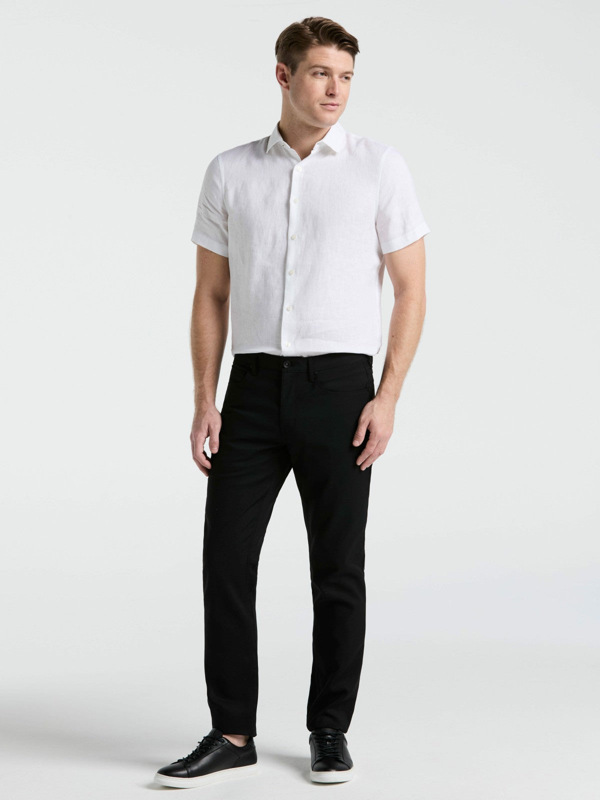 Perry Ellis Slim Fit Double Cloth 5-Pocket Pants
