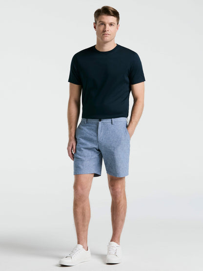 Perry Ellis 8" Flat Front Linen Cotton Short