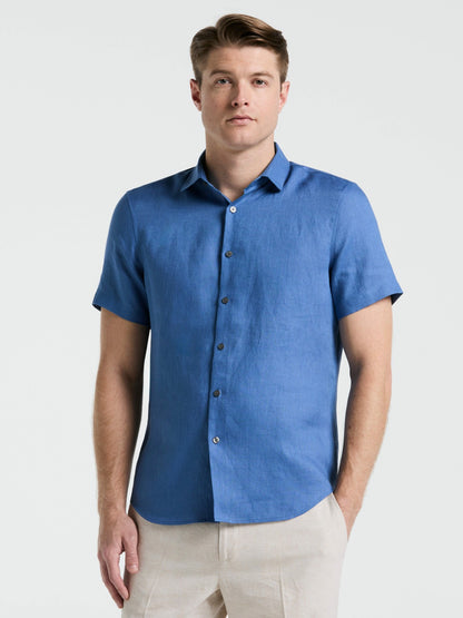 Perry Ellis Solid Linen Shirt