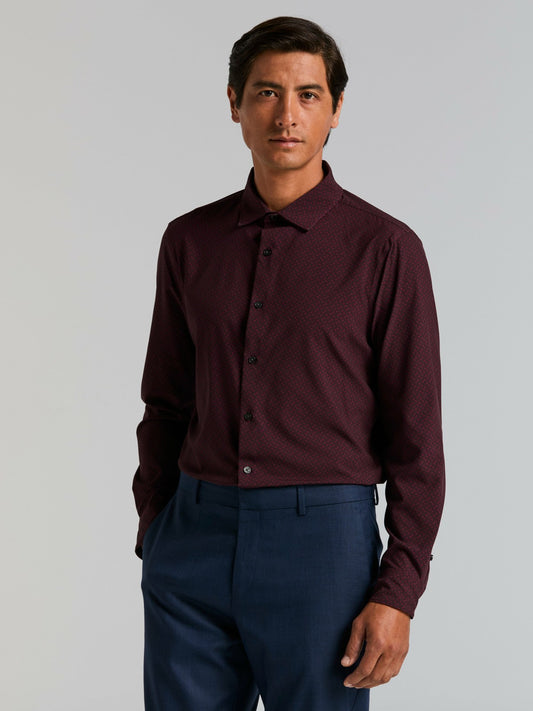 Perry Ellis Diamond Print Slim Fit Total Stretch Shirt