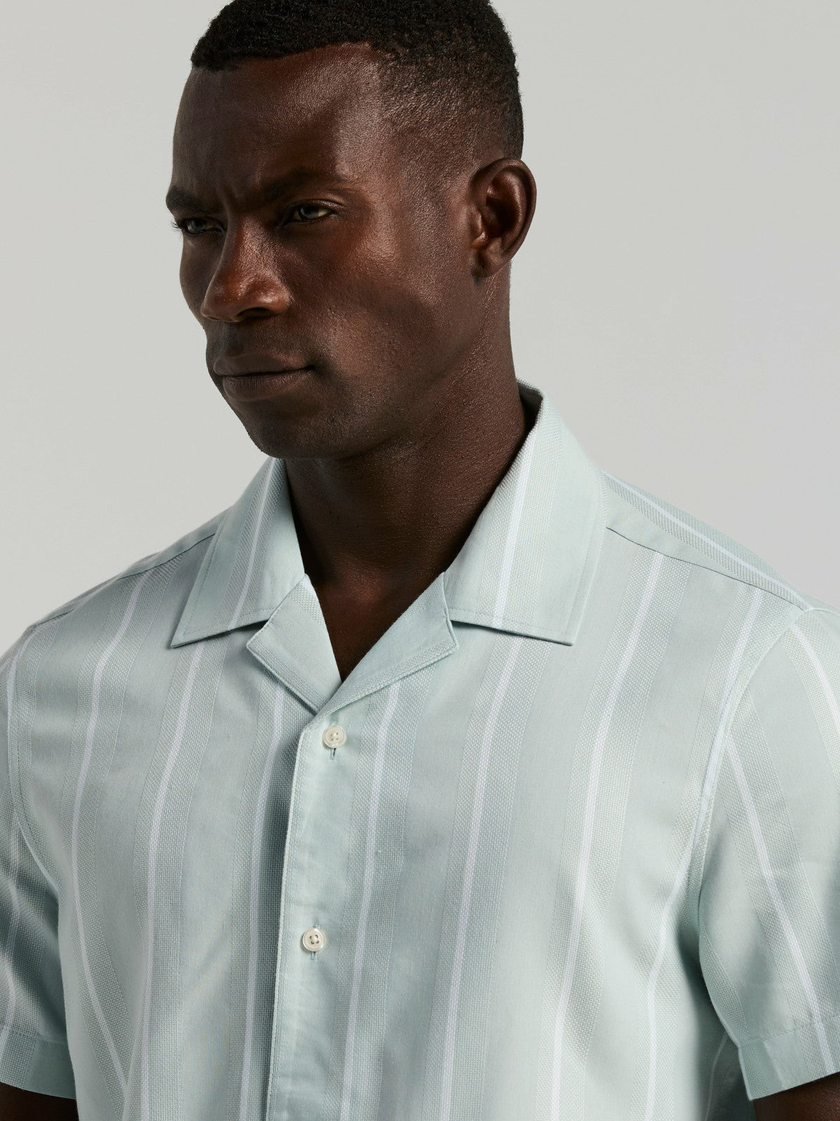 Perry Ellis EcoVero™ Striped Camp Collar Shirt