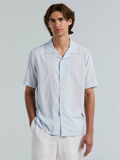 Perry Ellis Textured Dobby Camp Collar Shirt
