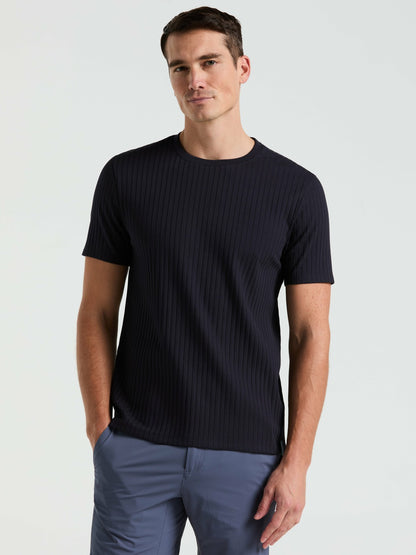 Perry Ellis Ribbed Crew Neck Tee
