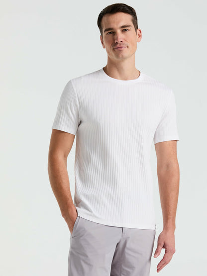 Perry Ellis Ribbed Crew Neck Tee