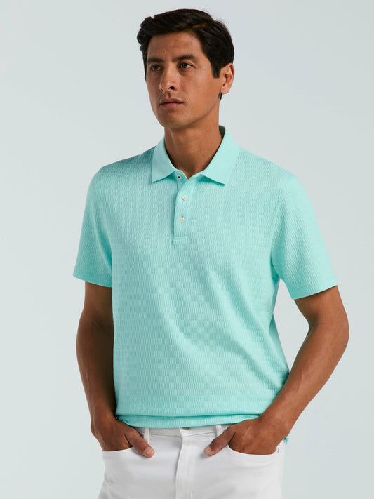 Perry Ellis Geometric Jacquard Polo Shirt