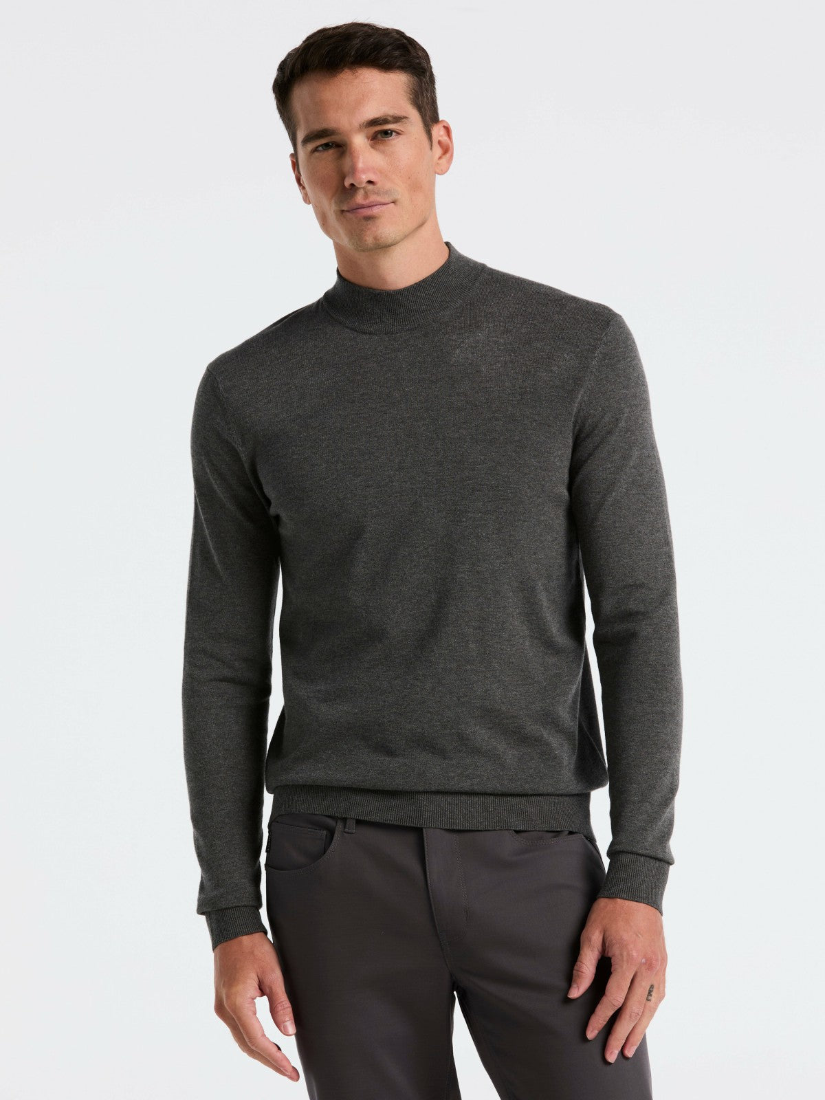 Perry Ellis Tech Knit Mock Neck Sweater