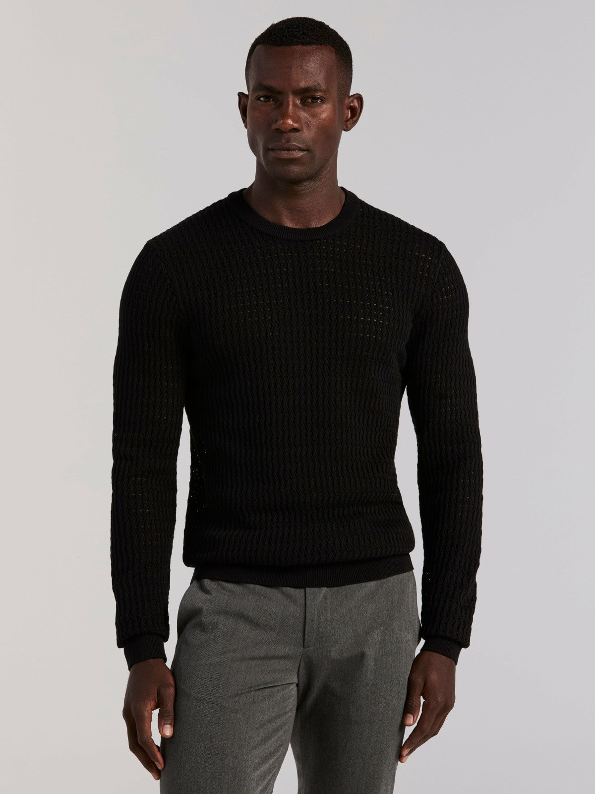Perry Ellis Cotton Crew Neck Sweater