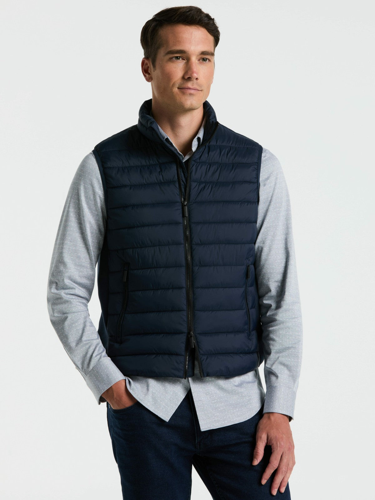 Perry Ellis Hybrid Lightweight Puffer Vest