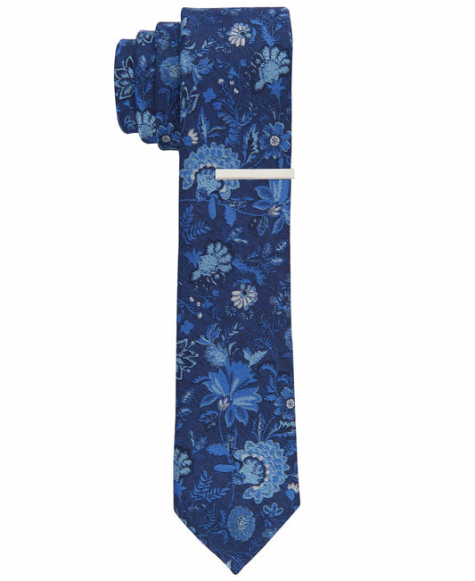 Perry Ellis Garnet Floral Slim Tie